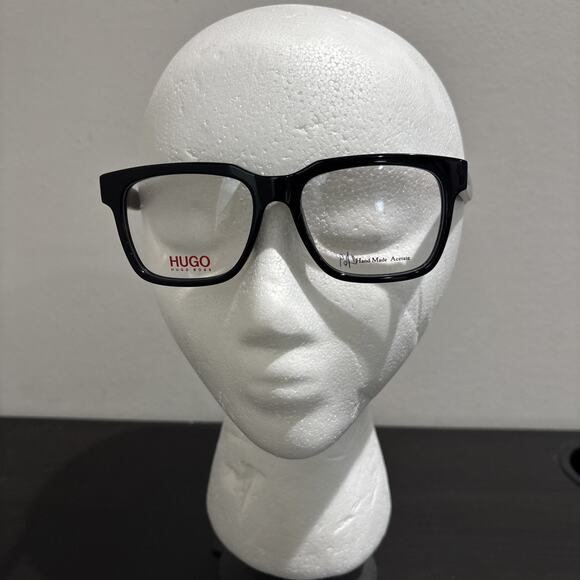 HUGO BOSS HUGO 0116 7YN 145 Black Red AUTHENTIC DESIGNER EYEGLASSES FRAME ONLY - Picture 1 of 12